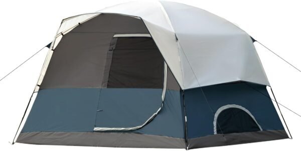 Cabin Tent 4-6 Person, Waterproof Camping Tent with Rain Cover Easy to Set Up, Portable Double Layer Large Family Tent for Outdoor Camping