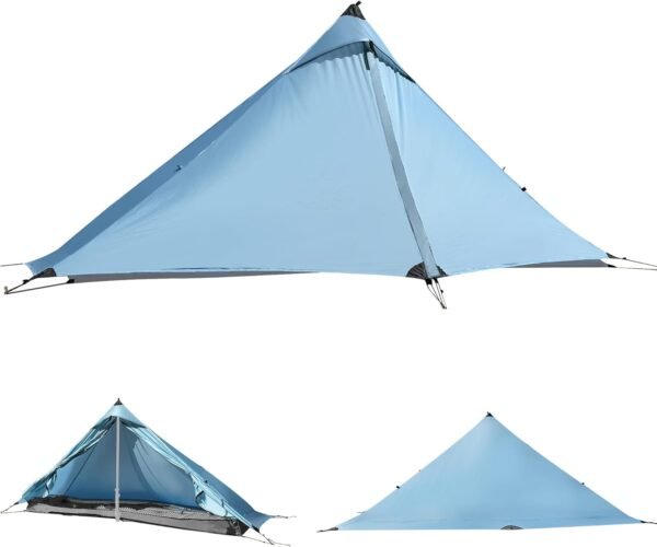 Ultralight,1 Person,Backpacking Camping Tent,Trekking Pole Tent,4-Season,Lightweight,Nylon,Waterproof 5000mm,Compact,Easy Setup,Portable,Shelter for Camping,Hiking,Climbing.