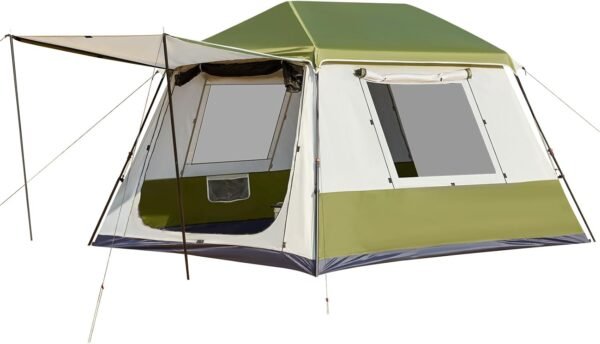 Instant Cabin Tent 4/6/8/10 Person, Family Large Camping Tent, 60s Easy Setup with Rainfly & Waterproof Portable with Carry Bag for Family Activities, 4 Season