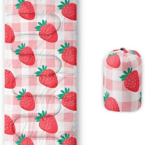 Kids Sleeping Bag for Boys Girls,Rocket Moon Print-Lightweight Warm Portable Outdoor Indoor-Waterproof Cold Weather Resistant Sleeping Bag for Camping Hiking