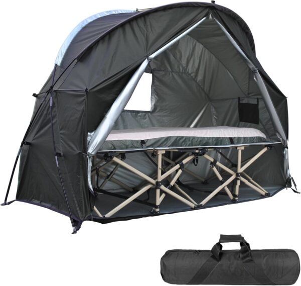 Ultimate Comfort Cot Tent - Portable, Easy Setup, and Versatile for Solo Campers and Outdoor Relaxation, Without Bed