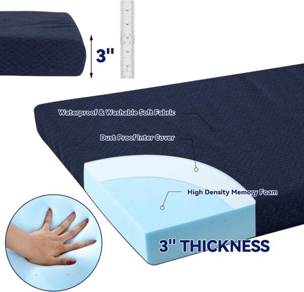 Memory Foam Camping Mattress Pad,Portable Sleeping Pad for Adult,Waterproof Cot Mattress,Roll Up Floor Mattress,Foldable Backpacking Travel Bed for Hiking,Guest Bed