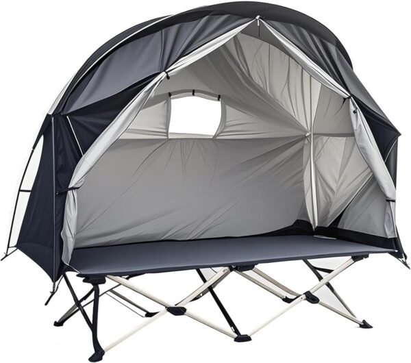Dual-Use Compact Camping Cot Tent, Stable & Lightweight Design, Versatile Setup for Solo Adventures, Without Bed