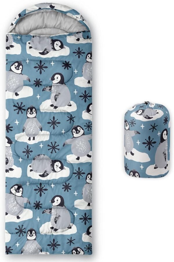 Kids Sleeping Bag for Boys and Girls,Monster Alien Print-Lightweight Warm Portable Outdoor Indoor-Waterproof Cold Weather Resistant Sleeping Bag for Camping Hiking