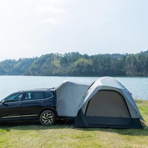 6 Person SUV Tent for Camping, Double Layer PU3000mm and UPF 50+ UV Waterproof Car Tents, Includes Rainfly and Storage Bag, 10FT L x 10FT W