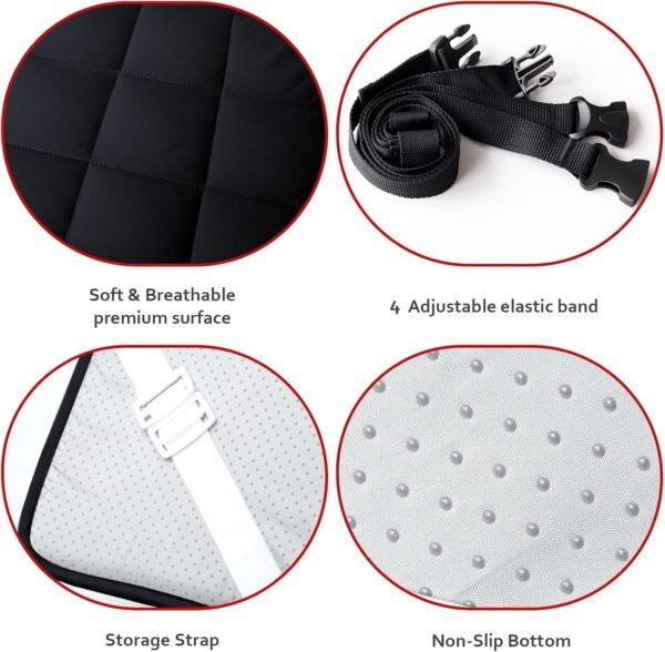 Cot Mattress Topper Pad Quilted, Foam Camping Cot Mattress Pad Non-Slip Super Soft Comfortable 75"x30", Cool Sleeping Cot Mattress Pad for Camp Cot/Rv Bunk/Narrow Twin Beds