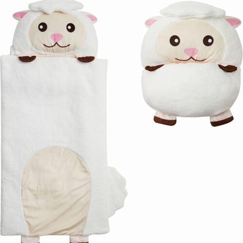 Character Preschool Nap Mat, Toddler Sleeping Bag with Pillow for Daycare, Ages 3+